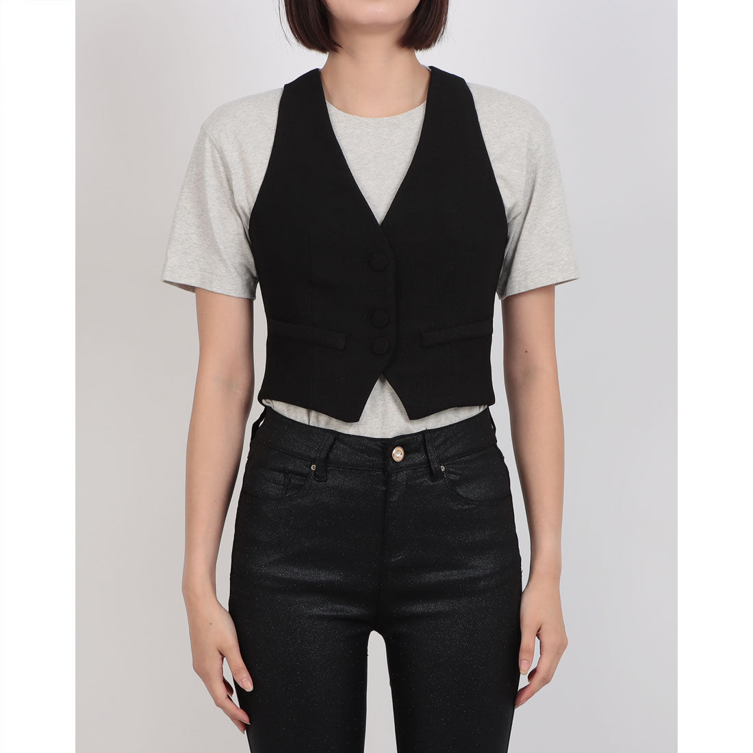 デニーローズ DENNY ROSE CHANELツィードジレ （BLACK） BLACK