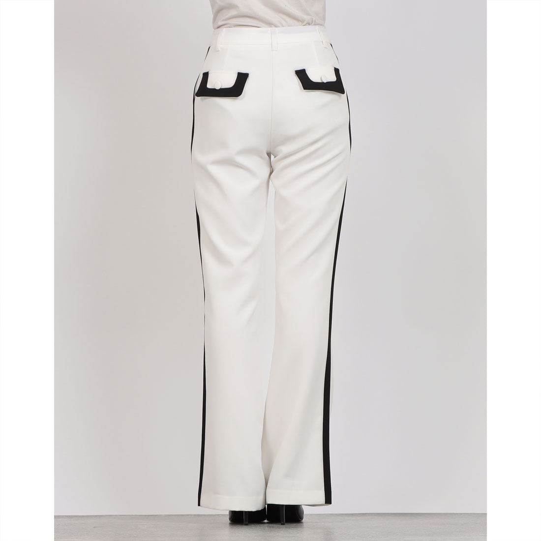 デニーローズ DENNY ROSE バイカラーストレッチPT （WHITE） WHITE