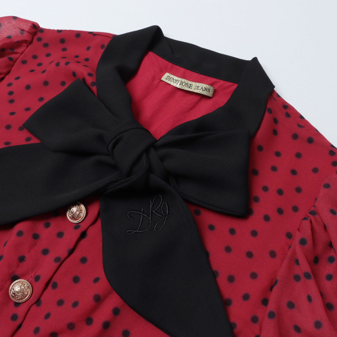 デニーローズ DENNY ROSE ドットプリントタイBL （RED） RED