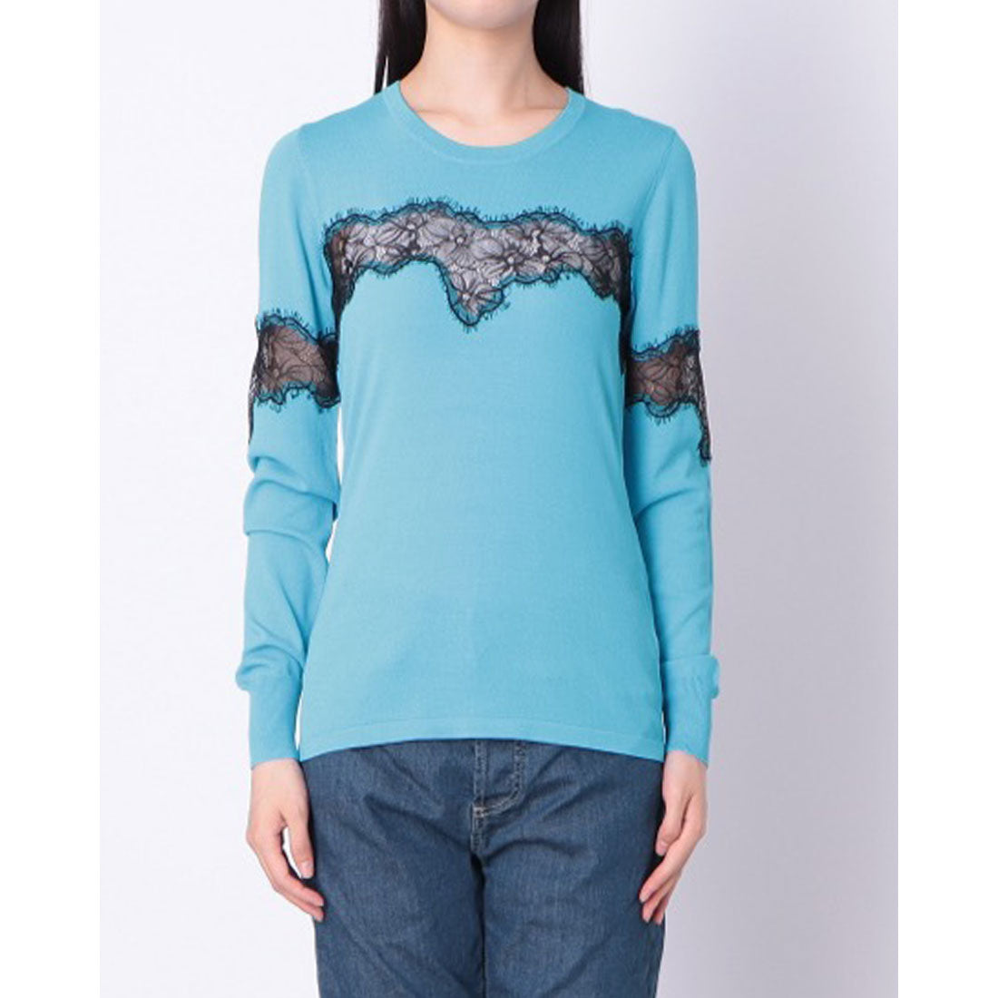 デニーローズ DENNY ROSE レースラインポイントニット （SKYBLUE） SKYBLUE