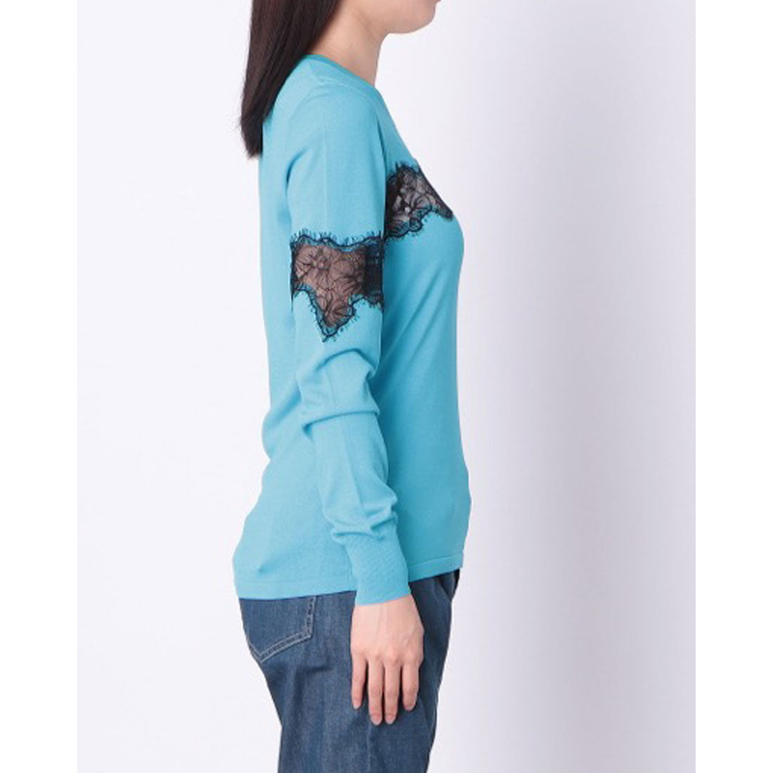 デニーローズ DENNY ROSE レースラインポイントニット （SKYBLUE） SKYBLUE