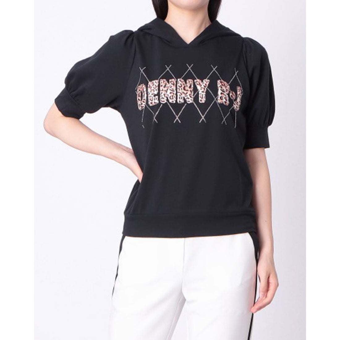 デニーローズ DENNY ROSE DENNY R.J 半袖フーディー （BLACK） BLACK