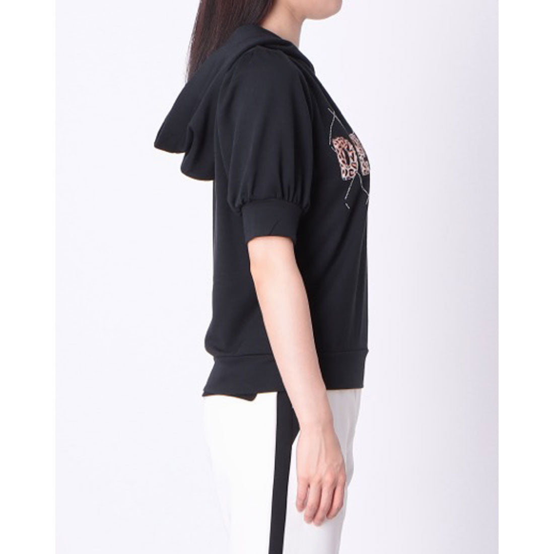 デニーローズ DENNY ROSE DENNY R.J 半袖フーディー （BLACK） BLACK