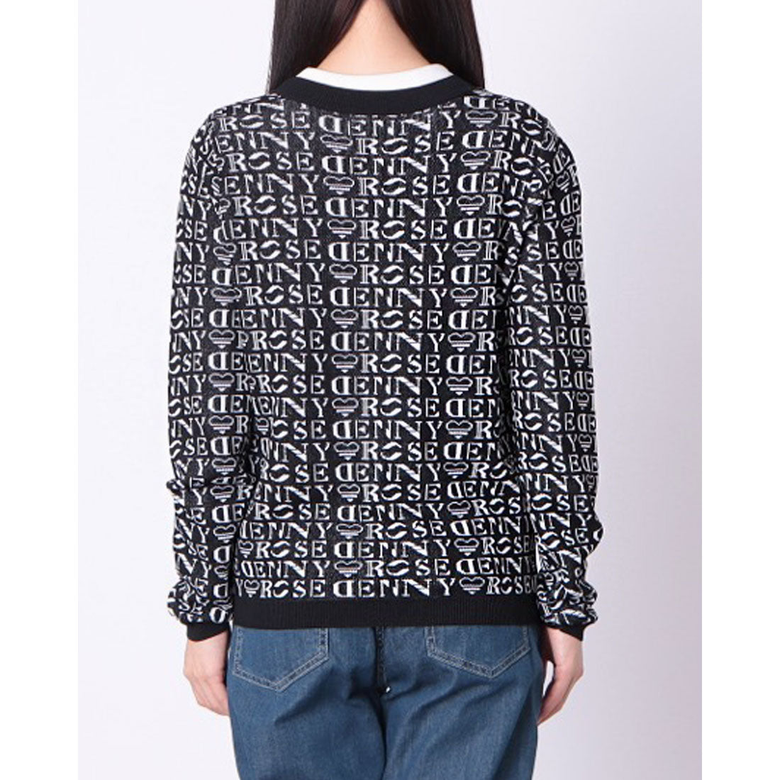 デニーローズ DENNY ROSE ロゴデザインカーディガン （BLACK） BLACK