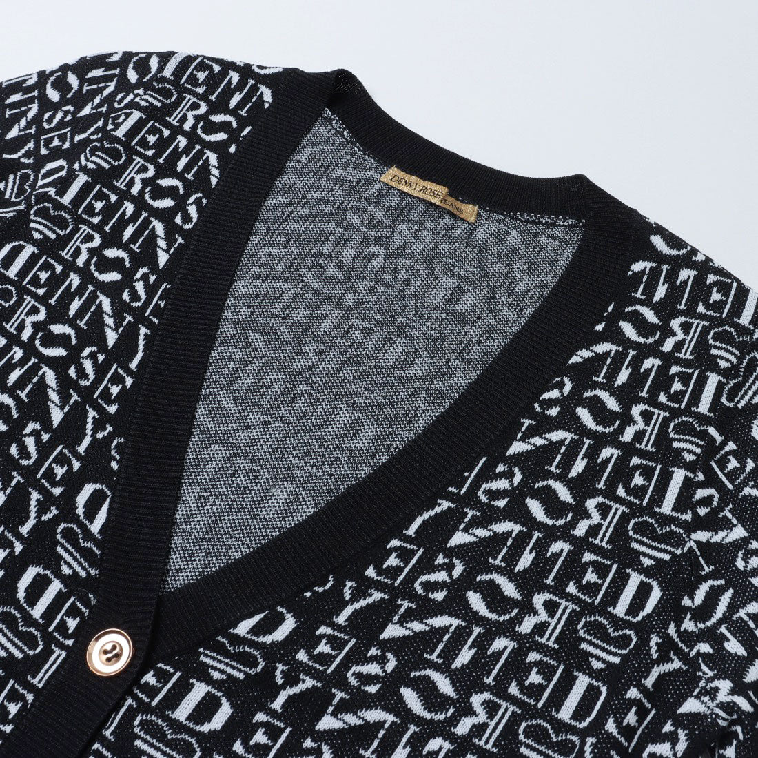 デニーローズ DENNY ROSE ロゴデザインカーディガン （BLACK） BLACK