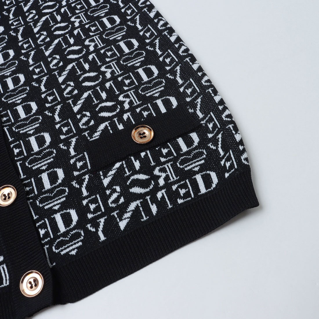 デニーローズ DENNY ROSE ロゴデザインカーディガン （BLACK） BLACK