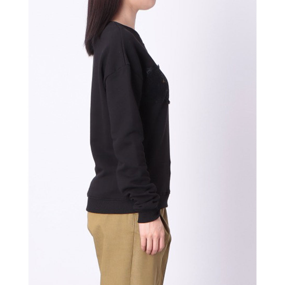 デニーローズ DENNY ROSE レースラインポイントスウェットTOPS （BLACK） BLACK