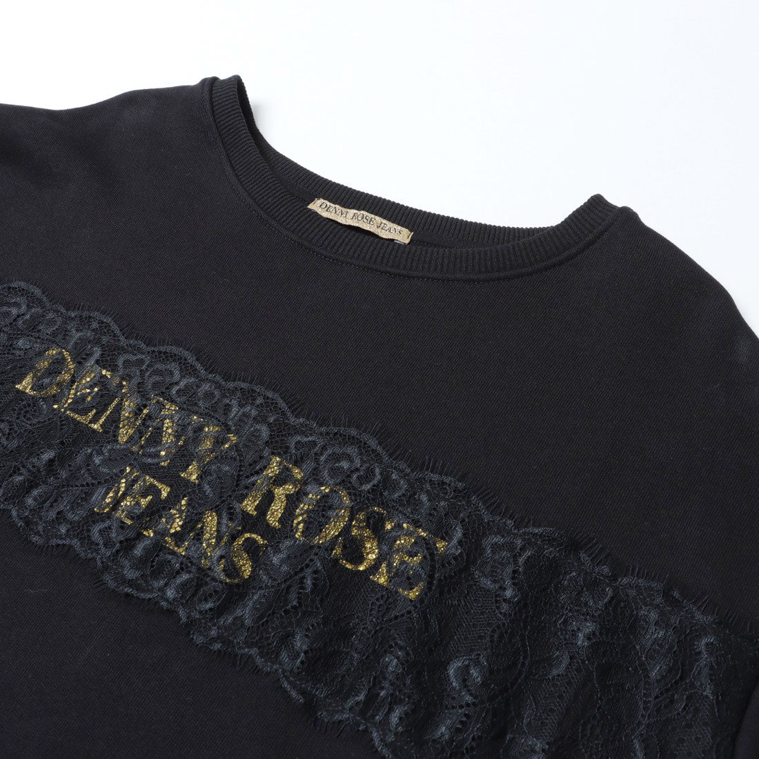 デニーローズ DENNY ROSE レースラインポイントスウェットTOPS （BLACK） BLACK