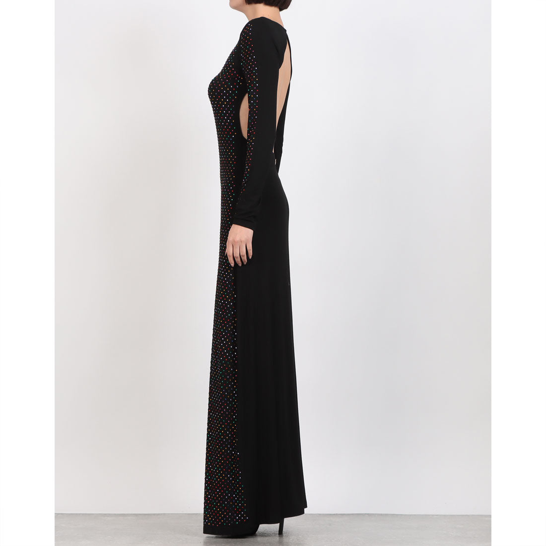 デニーローズ DENNY ROSE カラービジューポイントロングドレス （BLACK） BLACK