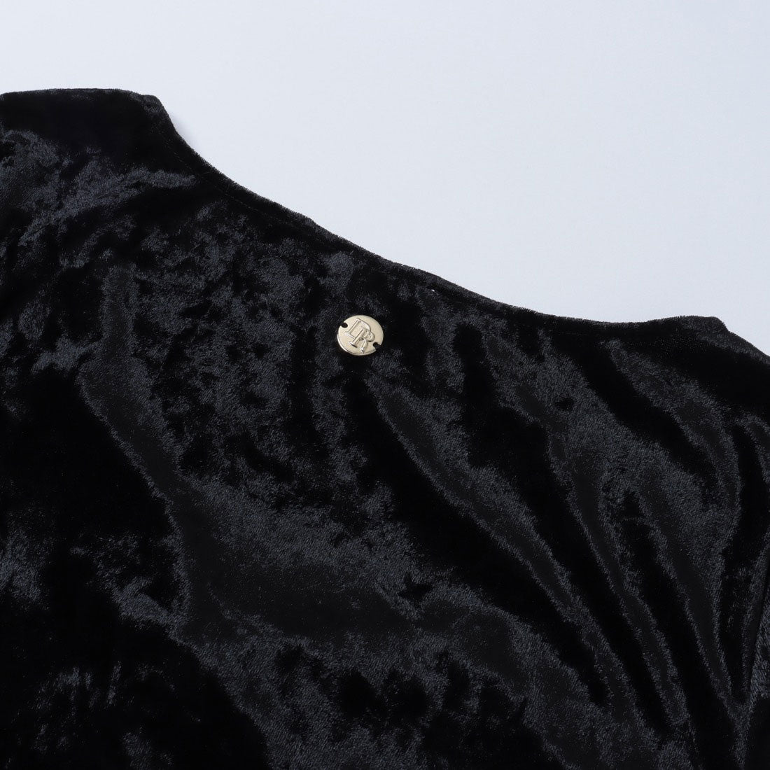 デニーローズ DENNY ROSE クラッシュベロアバストデザイン半袖TOPS （BLACK） BLACK