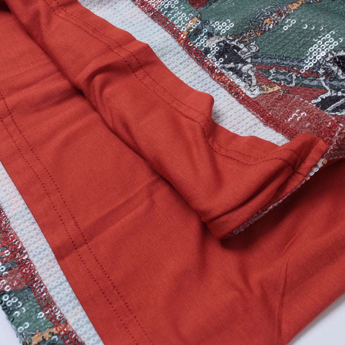 デニーローズ DENNY ROSE チェーンプリント総スパンコールロングSK （ORANGE） ORANGE