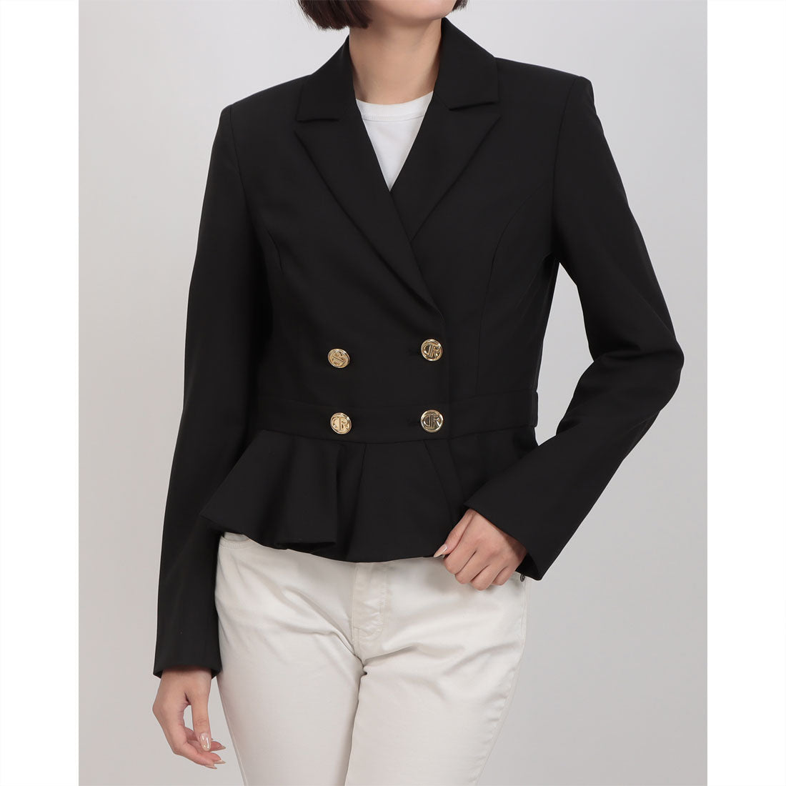 デニーローズ DENNY ROSE ペプラムポイントダブルJK （BLACK） BLACK