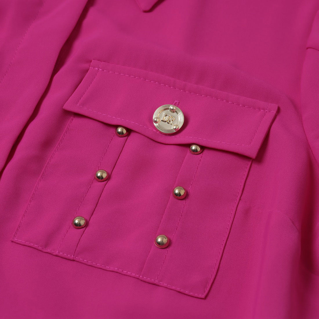 デニーローズ DENNY ROSE スタッズポイントシャツカラーブラウス （PURPLE） PURPLE