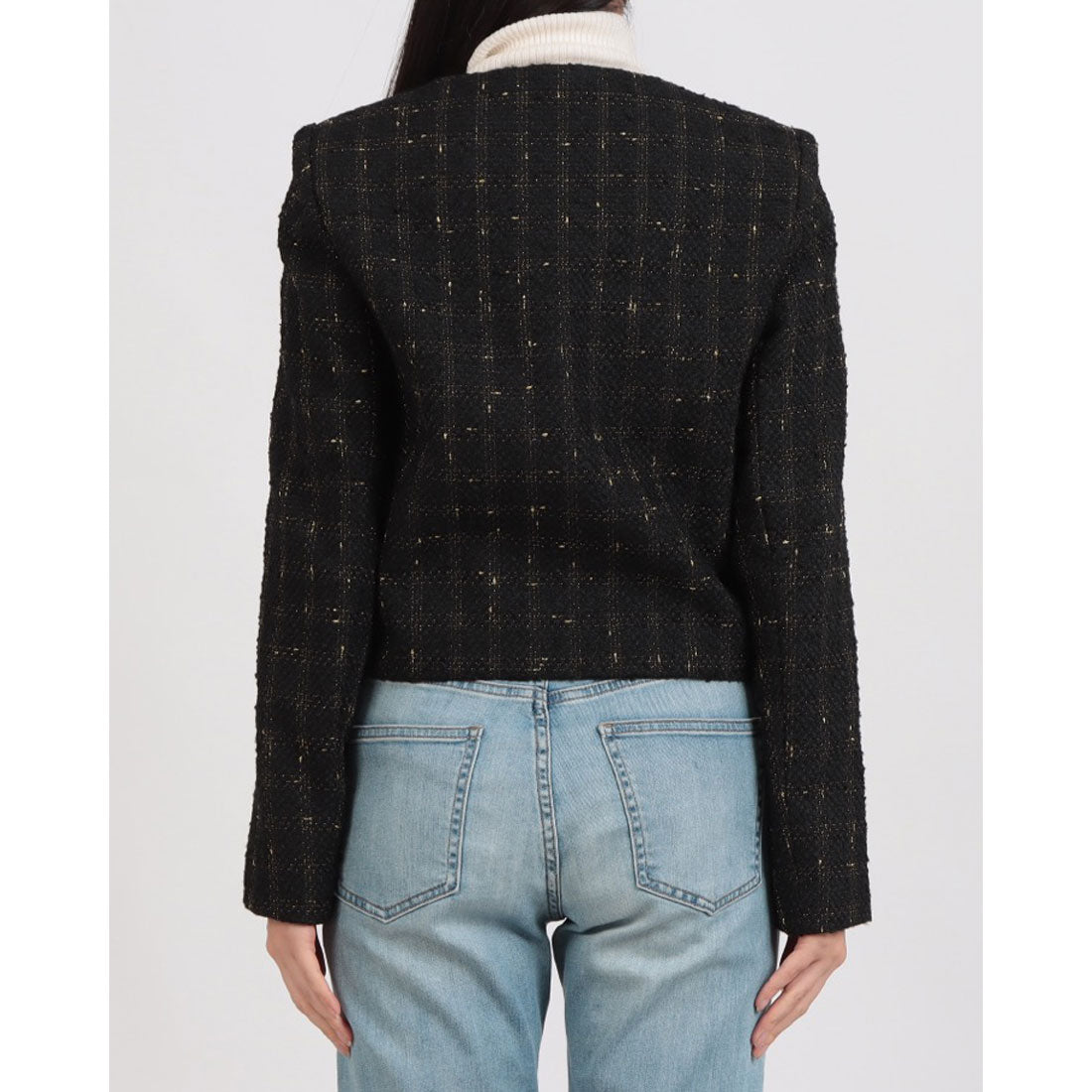 デニーローズ DENNY ROSE チェーンポイントスクエアネックCHANELツィードジャケット （BLACK） BLACK