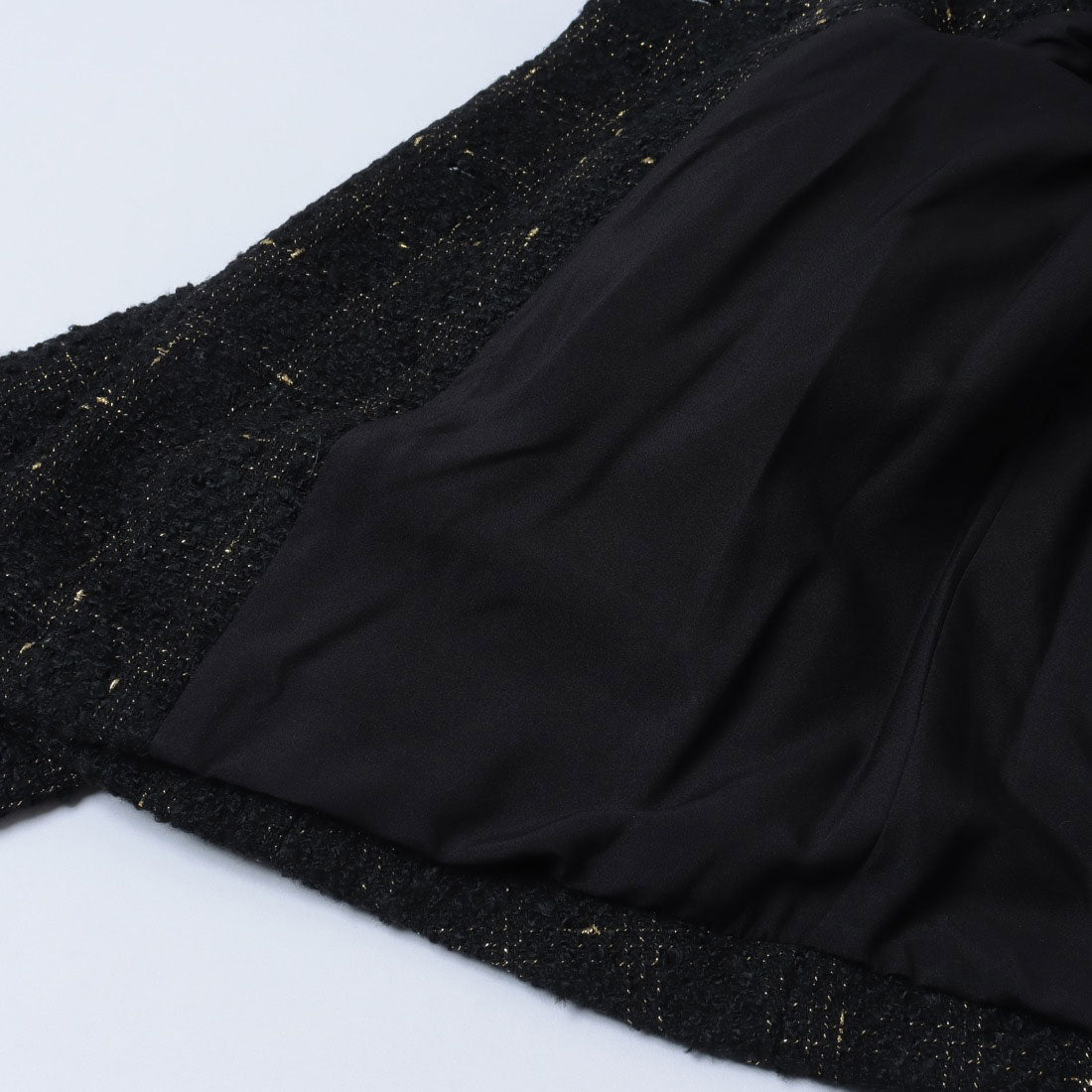 デニーローズ DENNY ROSE チェーンポイントスクエアネックCHANELツィードジャケット （BLACK） BLACK