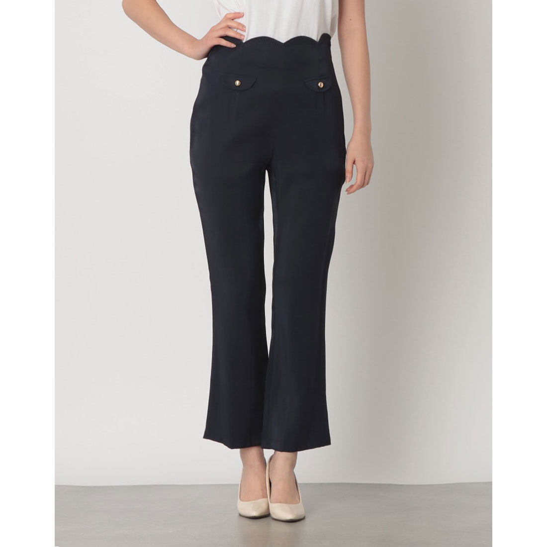 デニーローズ DENNY ROSE ウエストスカラップポイントパンツ （NAVY） NAVY