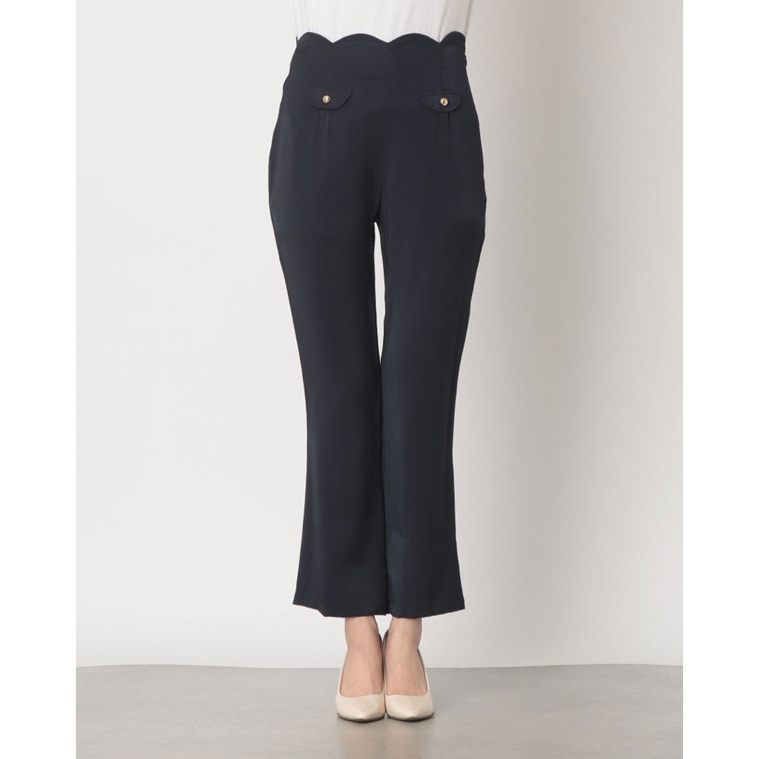 デニーローズ DENNY ROSE ウエストスカラップポイントパンツ （NAVY） NAVY