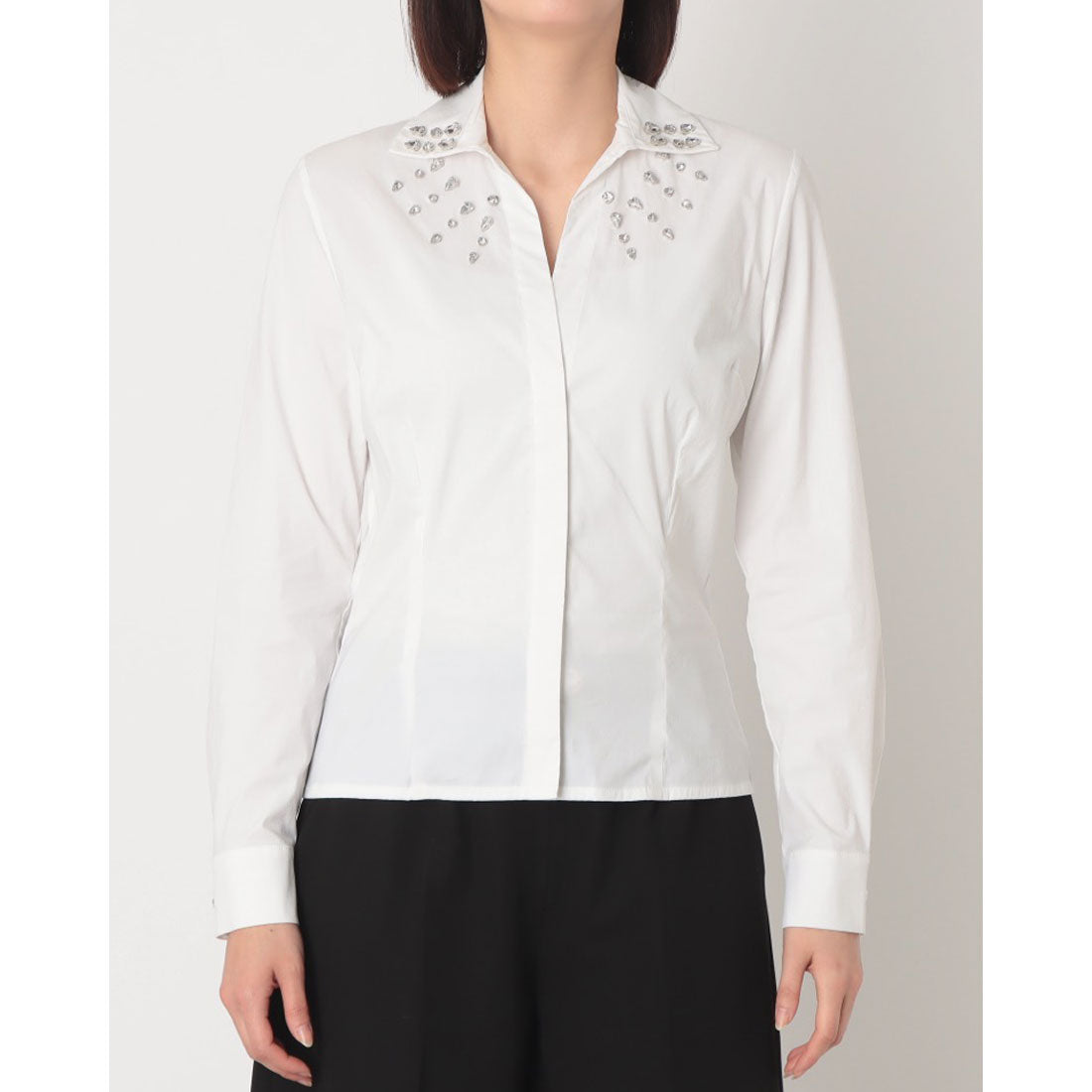 デニーローズ DENNY ROSE ビジューポイントシャツ （WHITE） WHITE