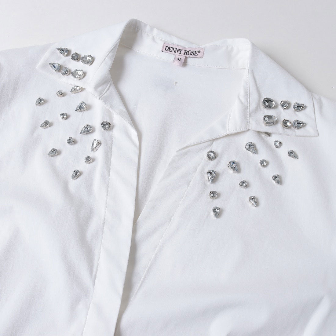 デニーローズ DENNY ROSE ビジューポイントシャツ （WHITE） WHITE