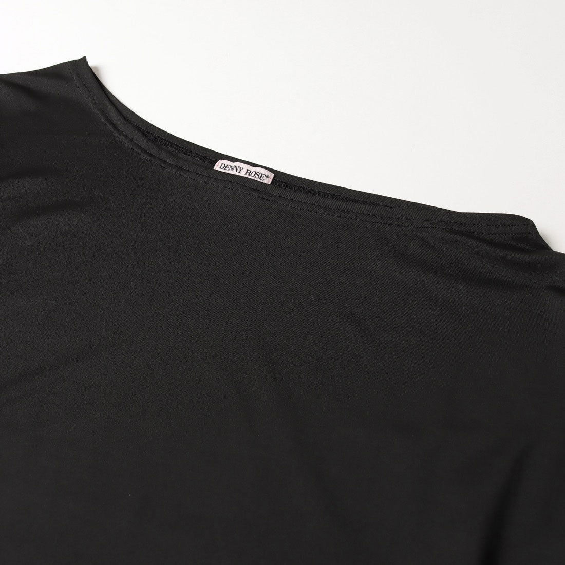 デニーローズ DENNY ROSE シャイニージャージー アシメネックライントップス （BLACK） BLACK