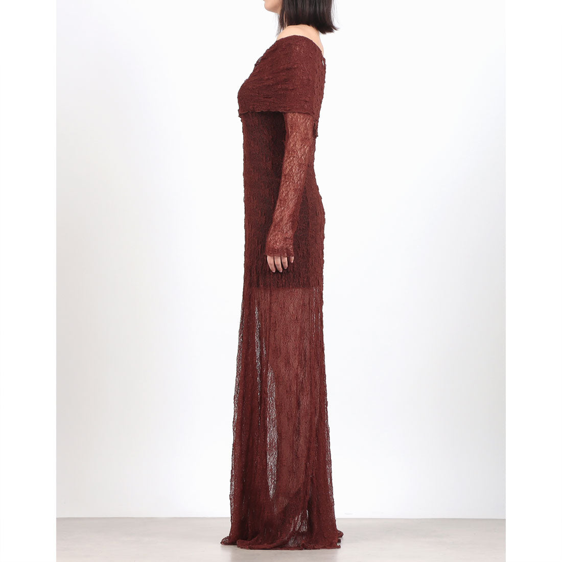 デニーローズ DENNY ROSE シアーレースオフショルワンピース （BROWN） BROWN