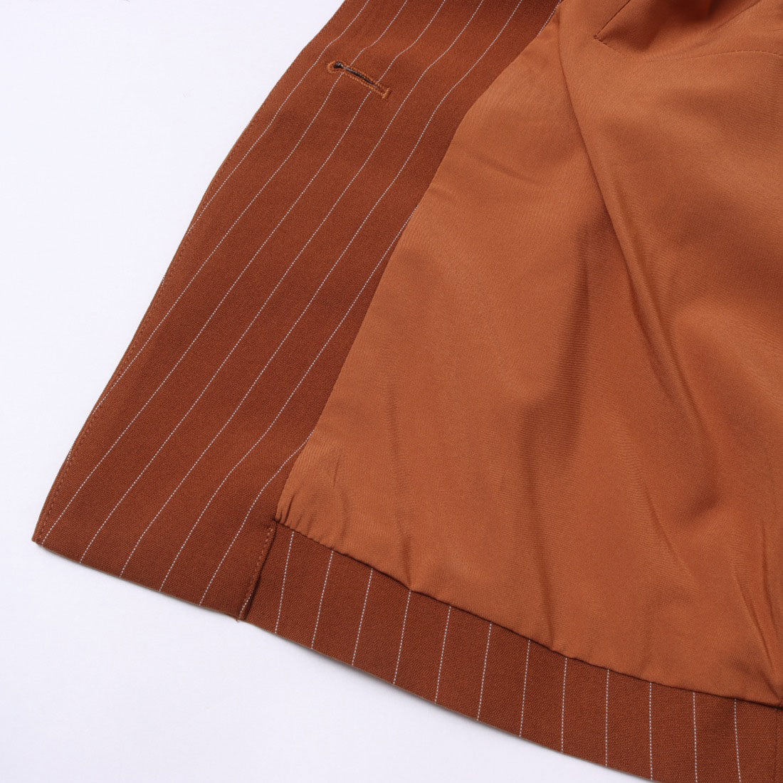 デニーローズ DENNY ROSE ネックデザイン ピンストライプジャケット （BROWN） BROWN