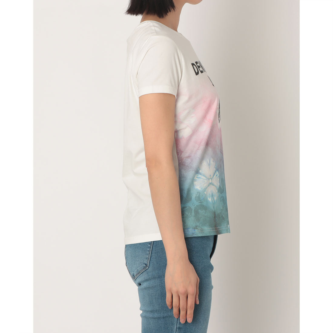 デニーローズ DENNY ROSE ロゴ×フラワープリントTシャツ （WHITE） WHITE
