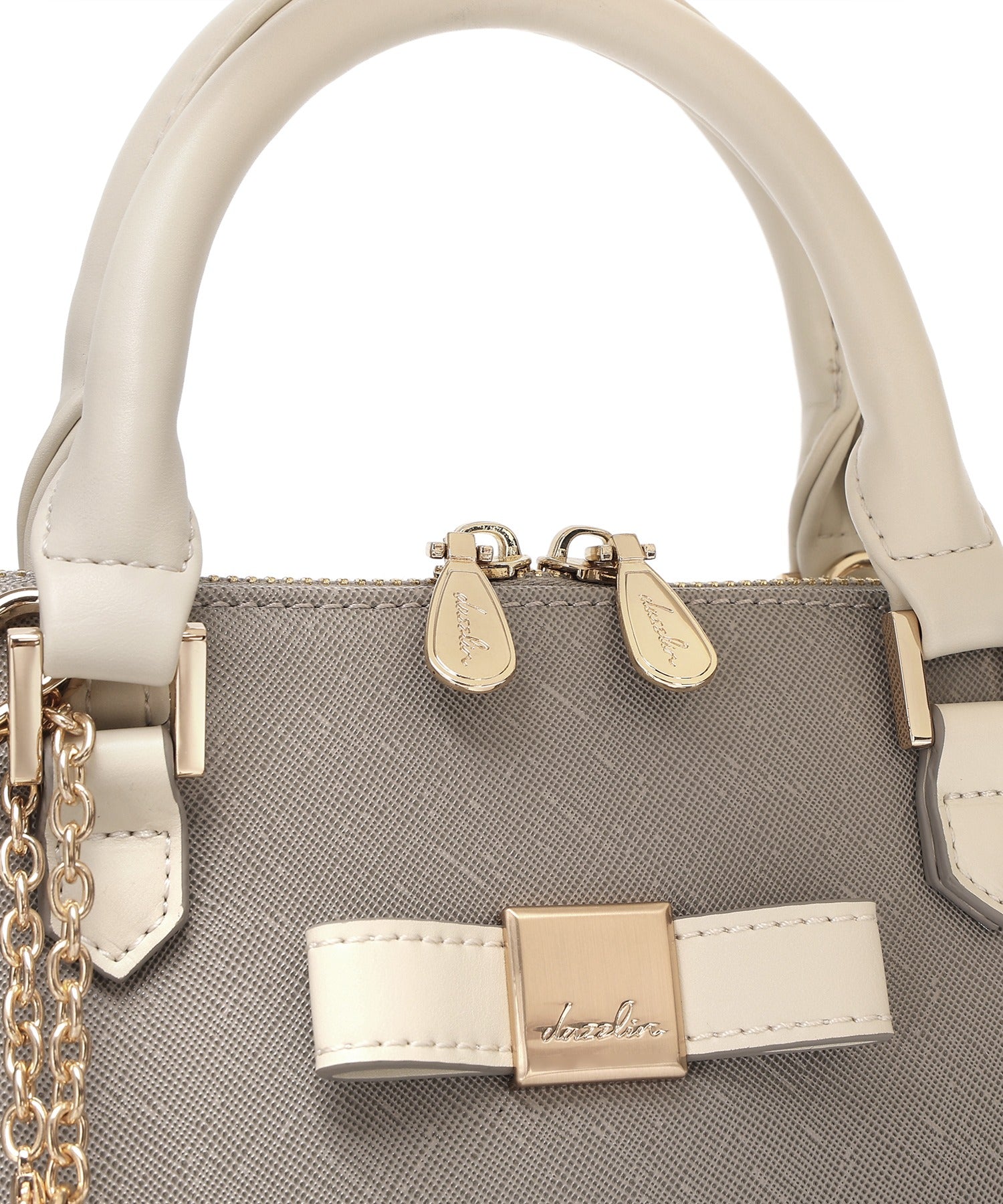 ダズリン dazzlin 【dazzlin/ダズリン】バレッタリボン エコバッグ入バッグチャーム付 ミディアムハンドバッグ （GRY71） GRY71