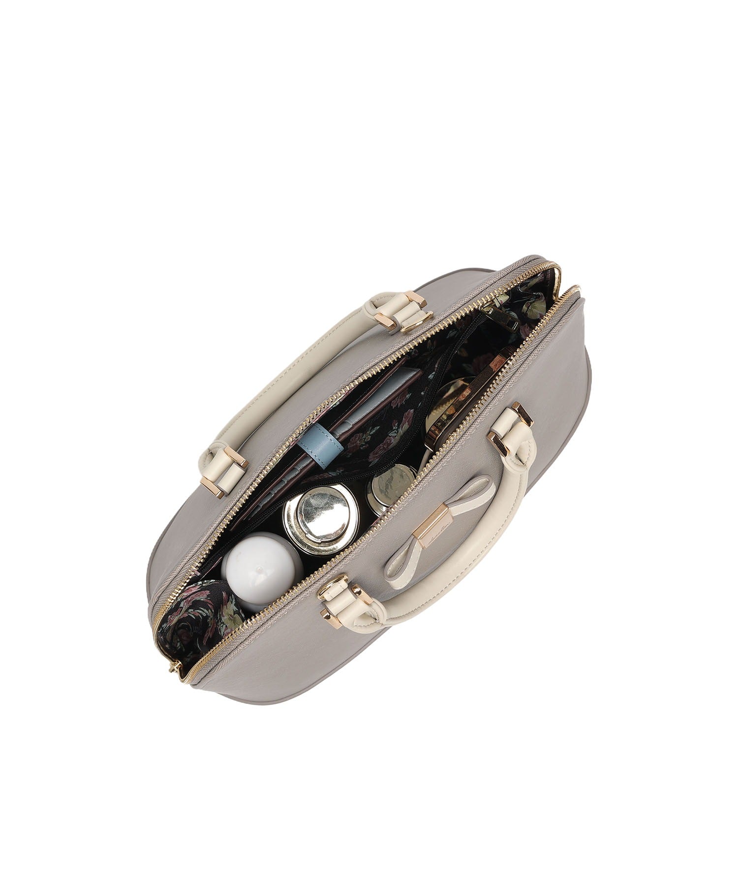 ダズリン dazzlin 【dazzlin/ダズリン】バレッタリボン エコバッグ入バッグチャーム付 ミディアムハンドバッグ （GRY71） GRY71