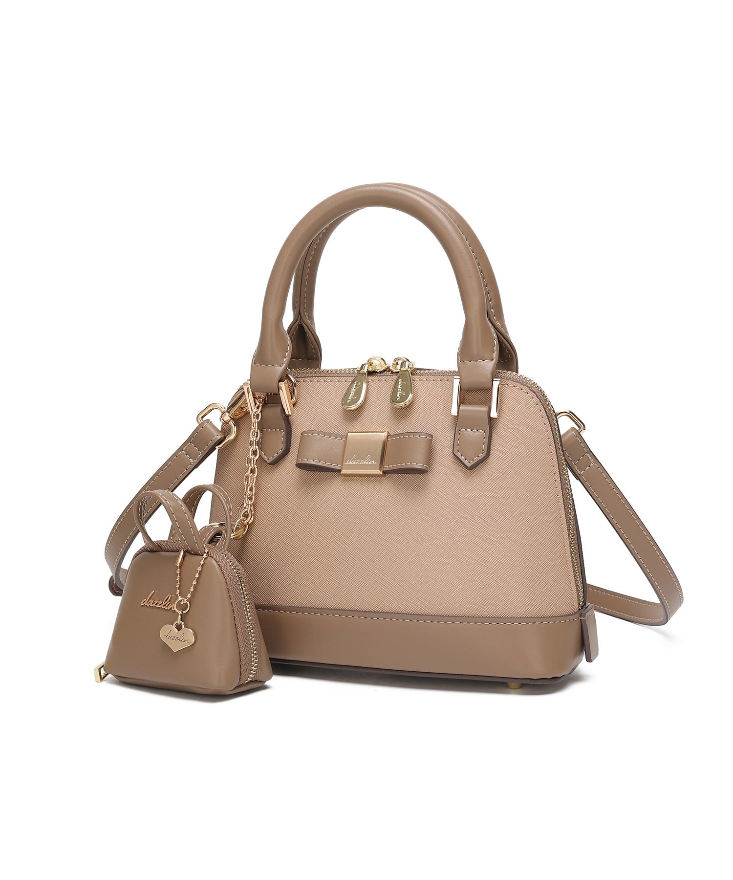 ダズリン dazzlin 【dazzlin/ダズリン】バレッタリボン エコバッグ入バッグチャーム付 ミニハンドバッグ （BEG56） BEG56
