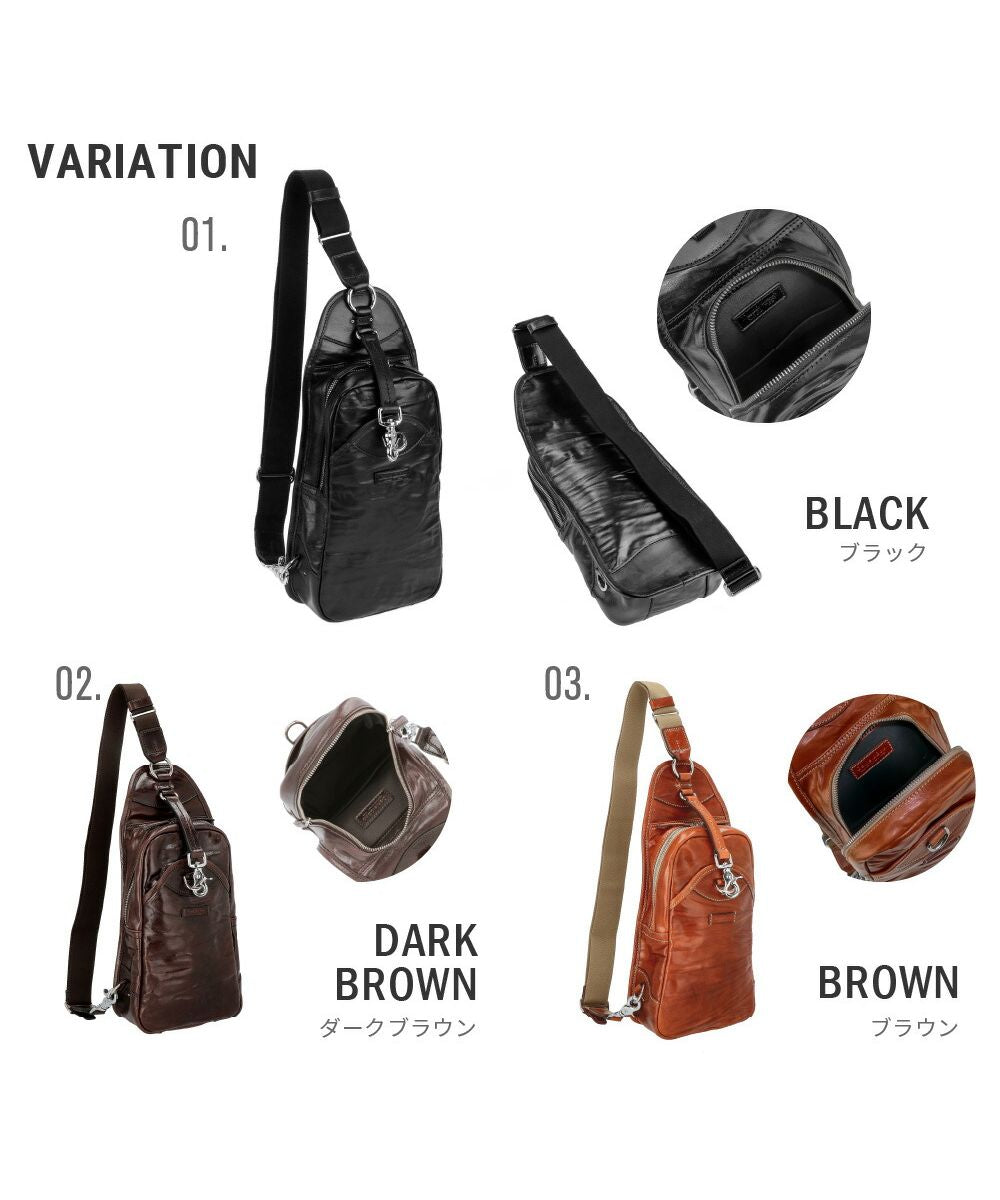ダニエルアンドボブ Daniel&Bob ダニエル&ボブ DANIEL&BOB ボディバッグ メンズ バック ピッポ PIPPO ローディー RODI カジュアル レザー 本革 全6色 P108ー183 （04. ホワイト） 04. ホワイト