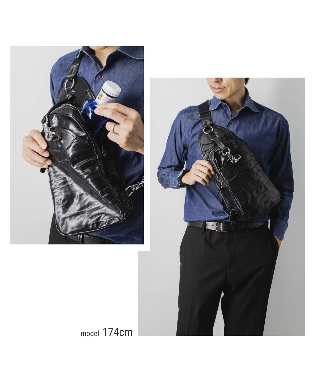 ダニエルアンドボブ Daniel&Bob ダニエル&ボブ DANIEL&BOB ボディバッグ メンズ バック ピッポ PIPPO ローディー RODI カジュアル レザー 本革 全6色 P108ー183 （04. ホワイト） 04. ホワイト