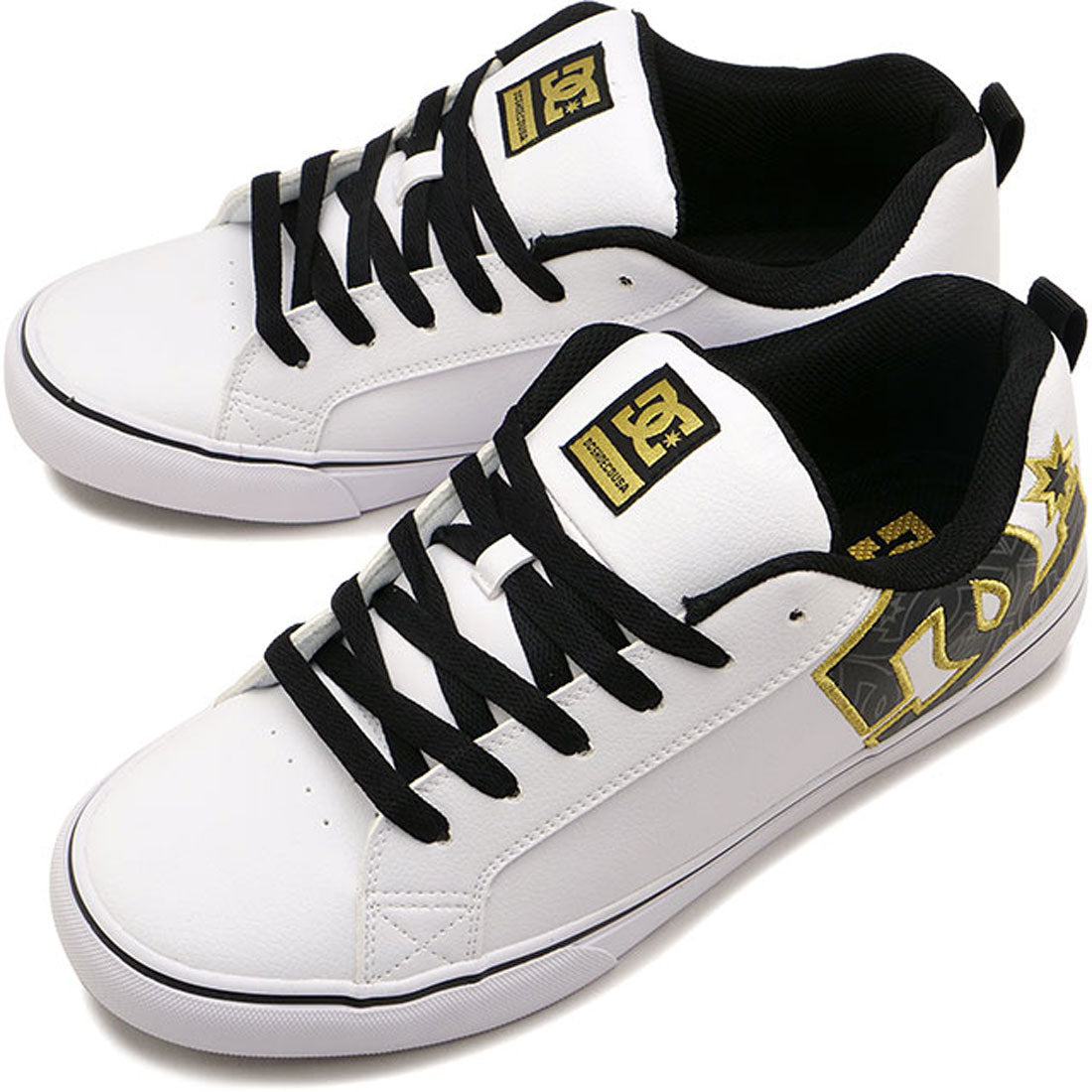 ディーシーシューズ DC SHOES COURT VULC SE SN WHITE/BLACK/GOLD [DM256305] （WHITE/BLACK/GOLD） WHITE/BLACK/GOLD