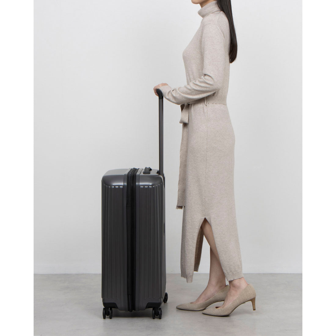 Delsey DELSEY PARIS 【 DELSEY Official】 SECURITIME ZIP Suitcase 77L+8L Metallic Slim M Size