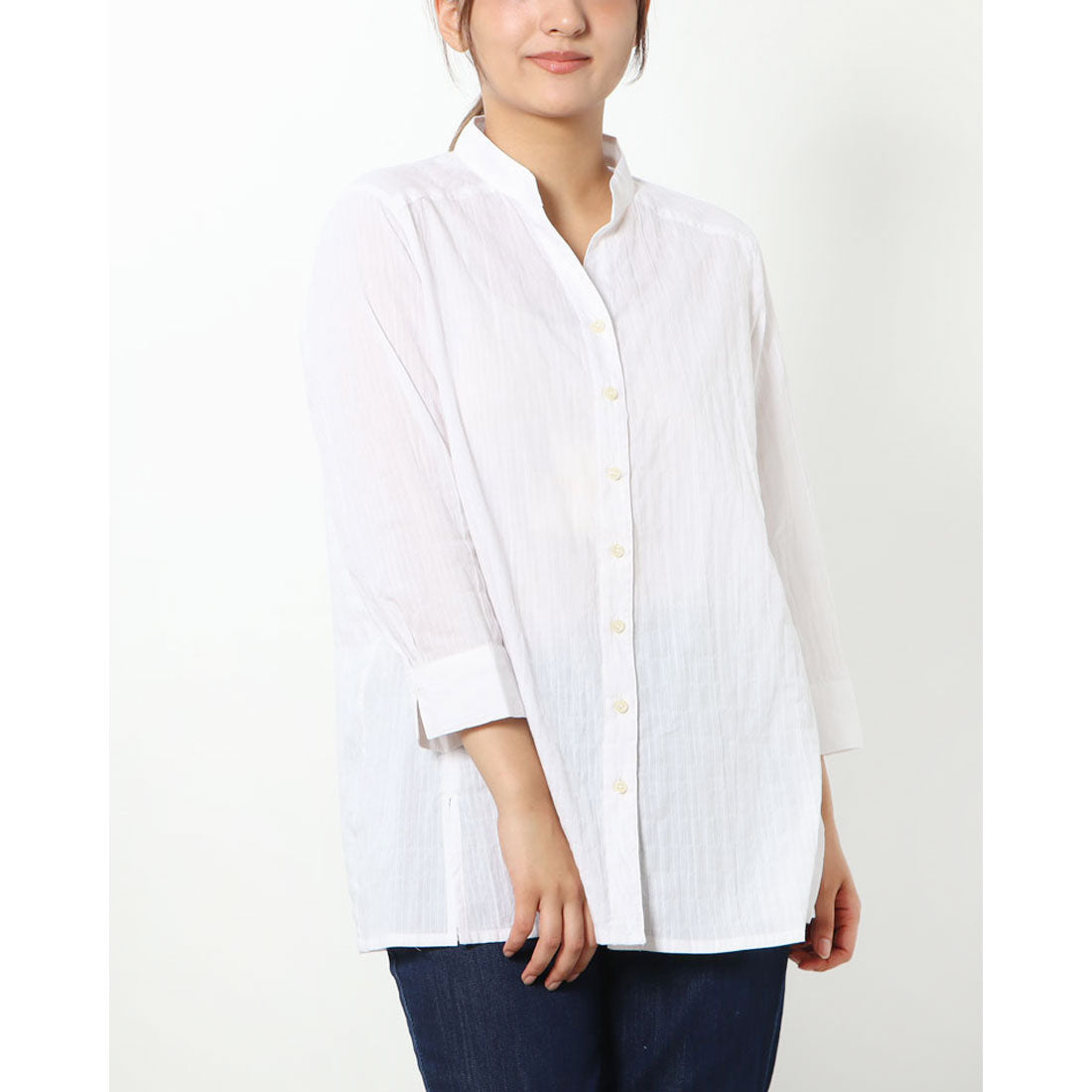 トップス Shirring shirt blouse (Japan made) トップス Shirring shirt blouse (Japan made) shirring blouse