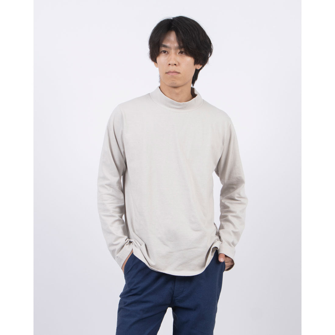デビューメンズ DEBUTTO MAN モックネックプルオーバー,グレー