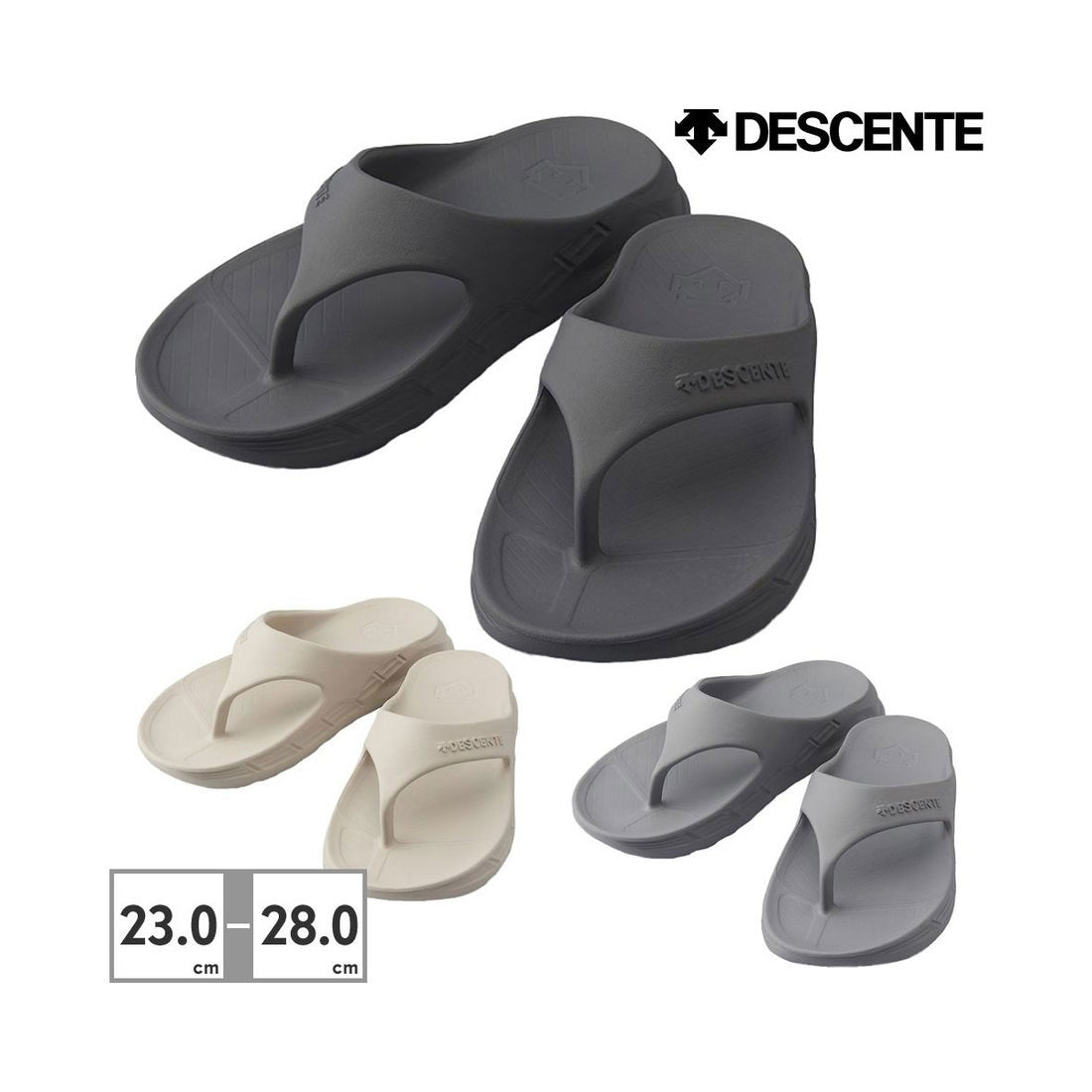 デサント DESCENTE サンダル メンズ レディース エナザイトカームトング SO223 LTH42 DESCENTE ENERZITE CALM THONG V2 トングサンダル 厚底 コンフォート （ベージュ） ベージュ