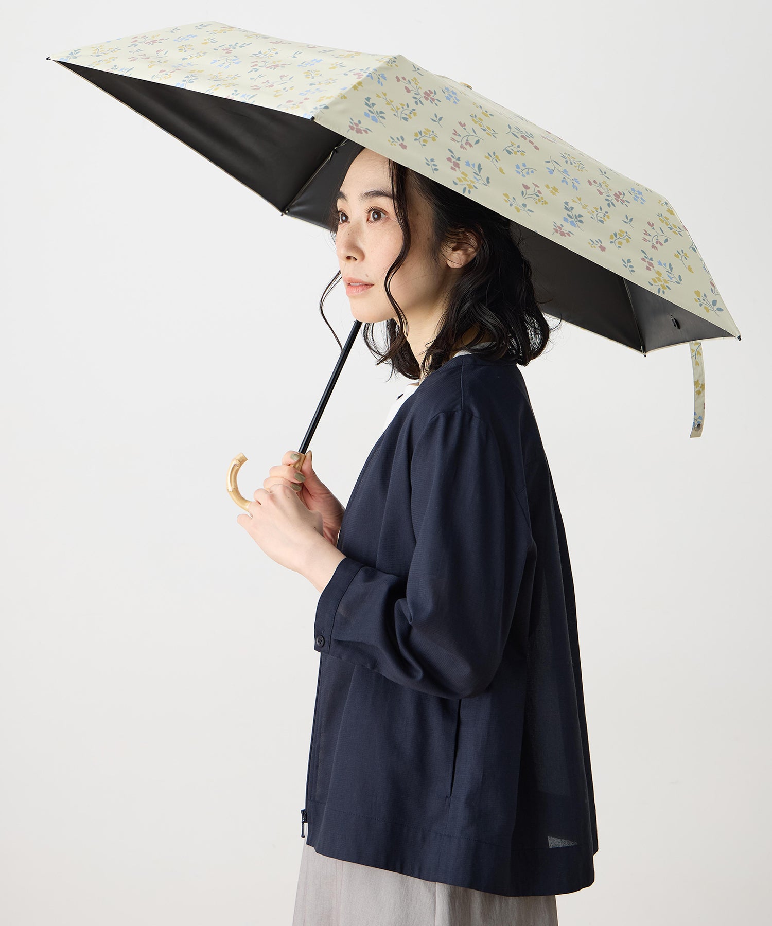 デコイ DECOY 花柄折り畳み傘【晴雨兼用】【UVカット】【遮熱】【軽量】 （グリーン） グリーン