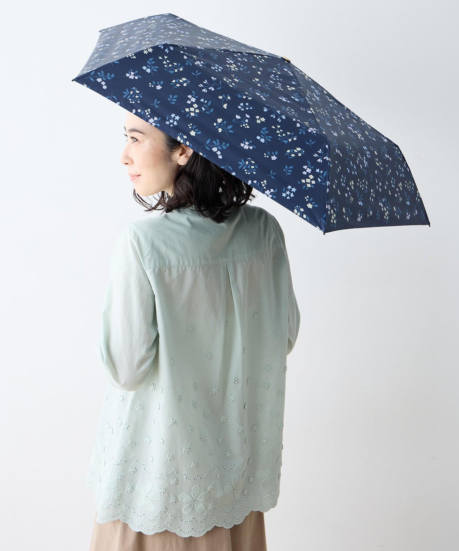 デコイ DECOY 花柄折り畳み傘【晴雨兼用】【UVカット】【遮熱】【軽量】 （グリーン） グリーン