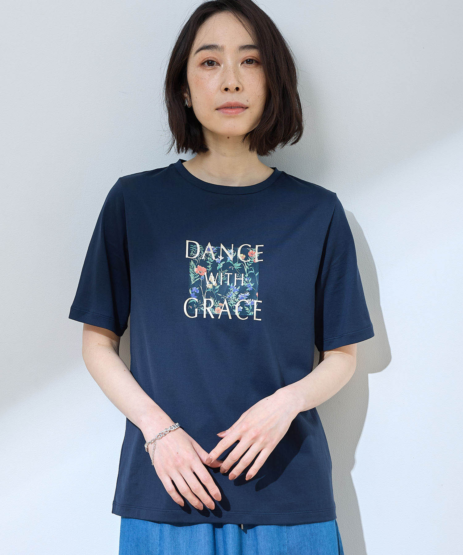 デコイ DECOY 【ひやさら】【UVカット】プリントTシャツ （ネイビー） ネイビー