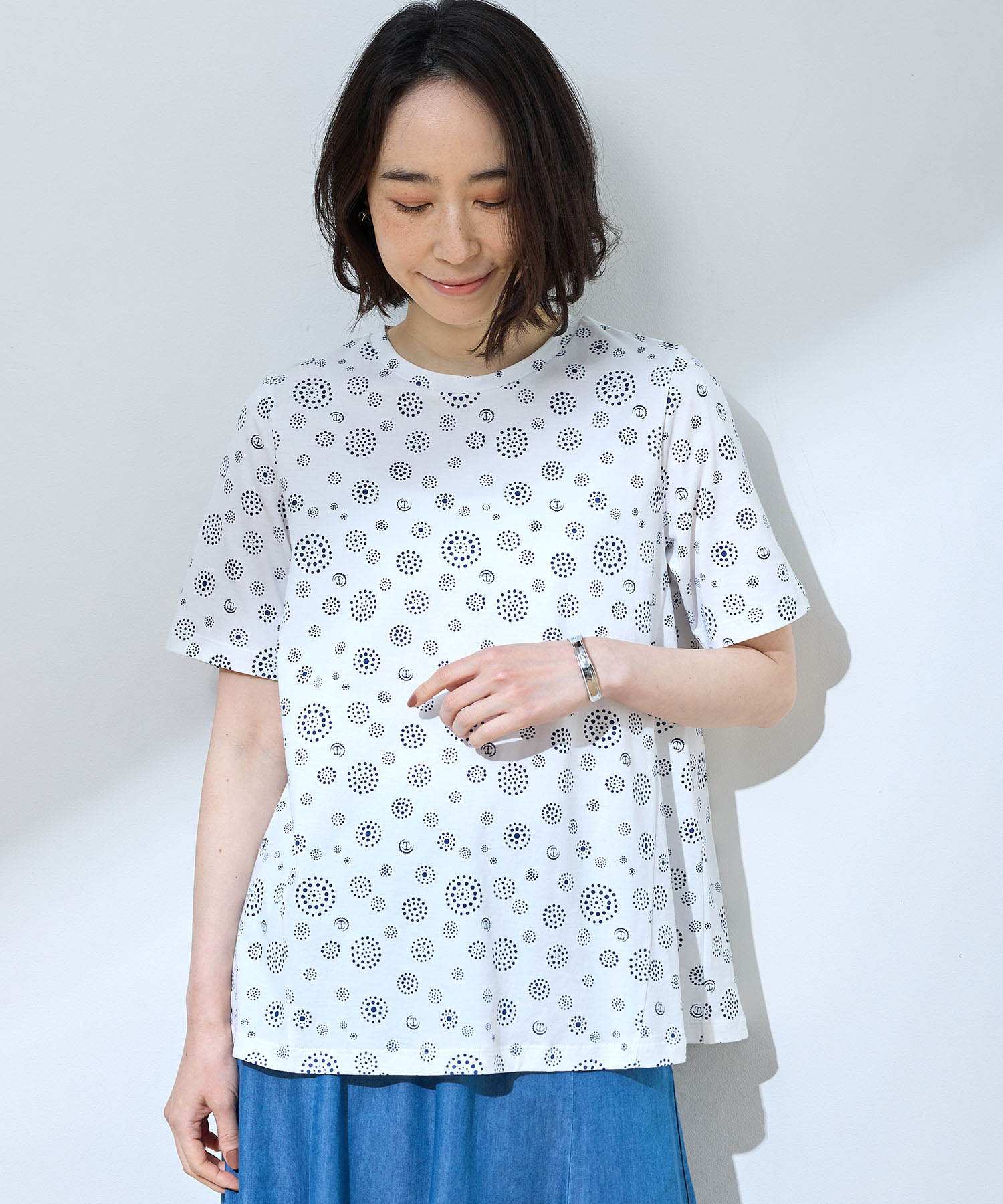 デコイ DECOY 【ひやさら】【UVカット】【友桝飲料コラボ】ドットロゴプリントTシャツ （ホワイト） ホワイト