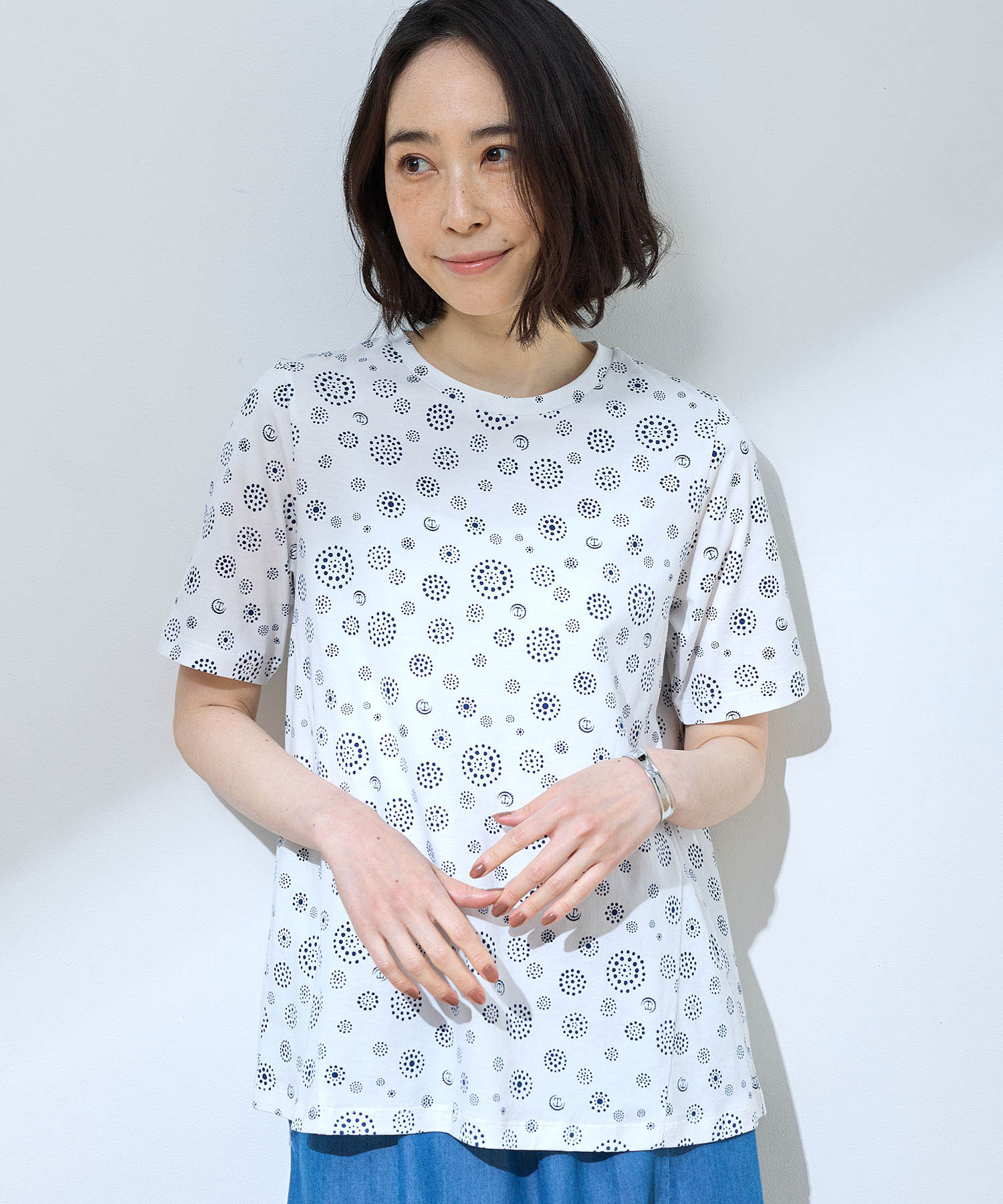 デコイ DECOY 【ひやさら】【UVカット】【友桝飲料コラボ】ドットロゴプリントTシャツ （ホワイト） ホワイト