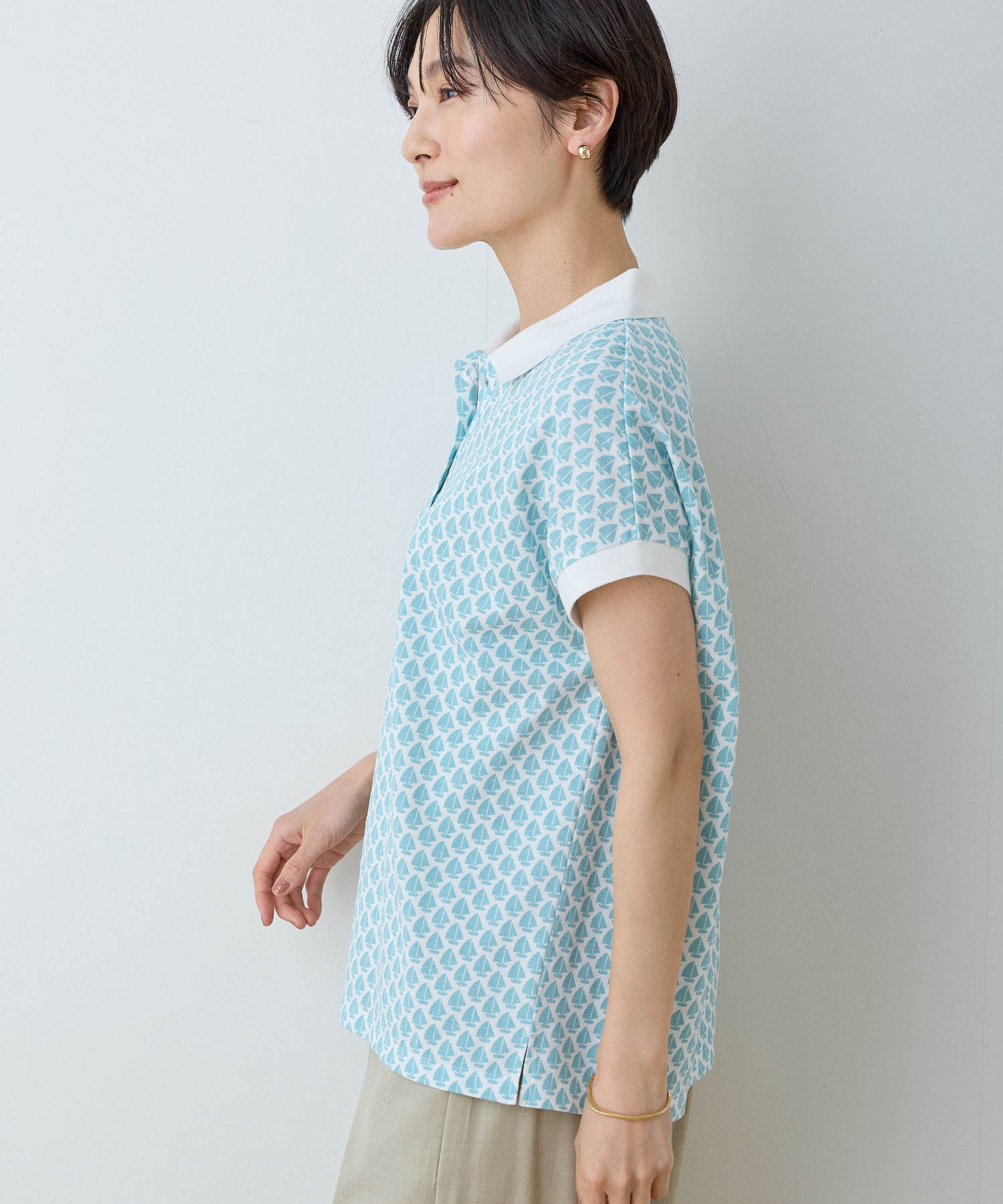 デコイ DECOY 【ひやさら】【UVカット】カノコポロTシャツ （ブルー） ブルー