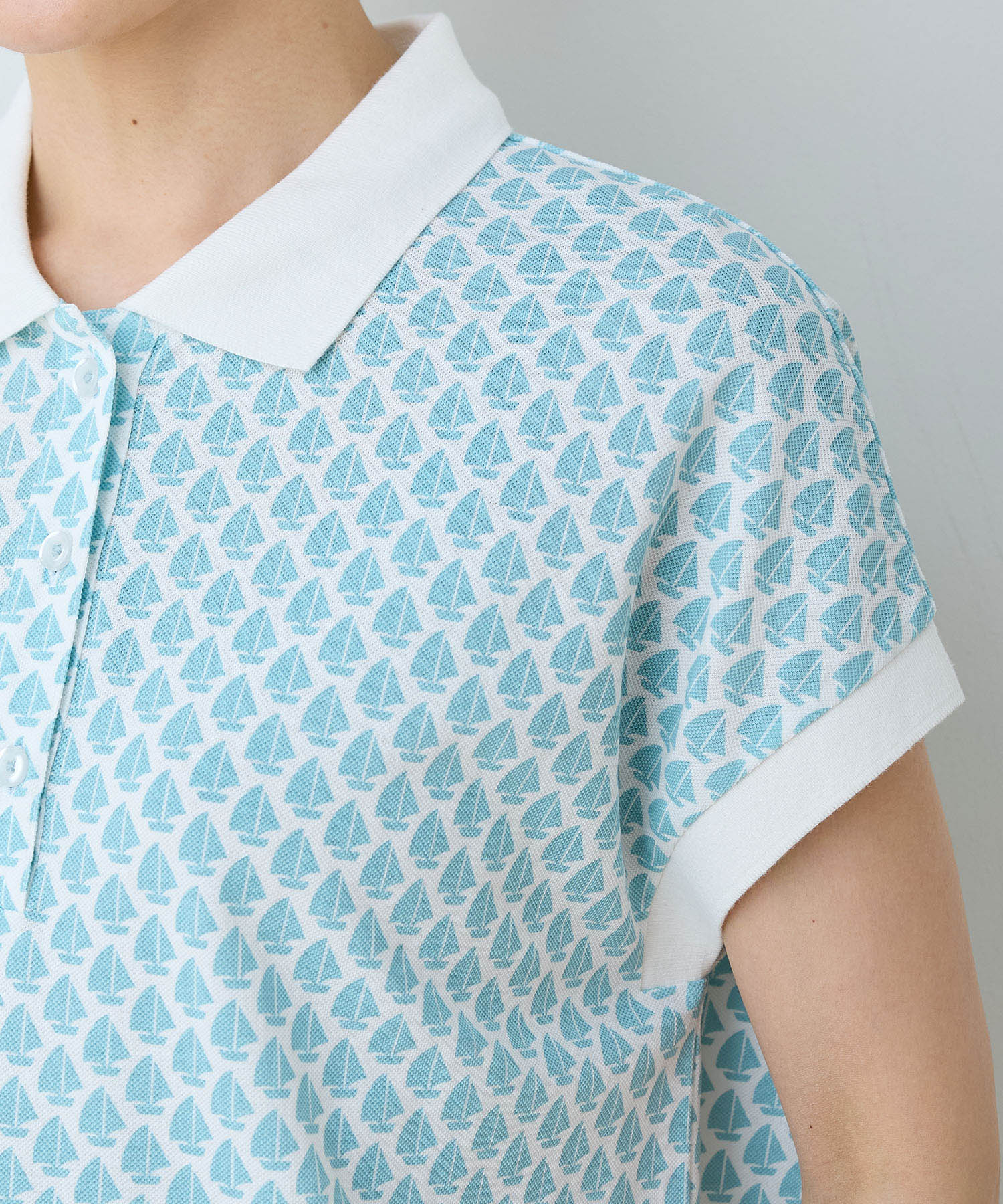 デコイ DECOY 【ひやさら】【UVカット】カノコポロTシャツ （ブルー） ブルー