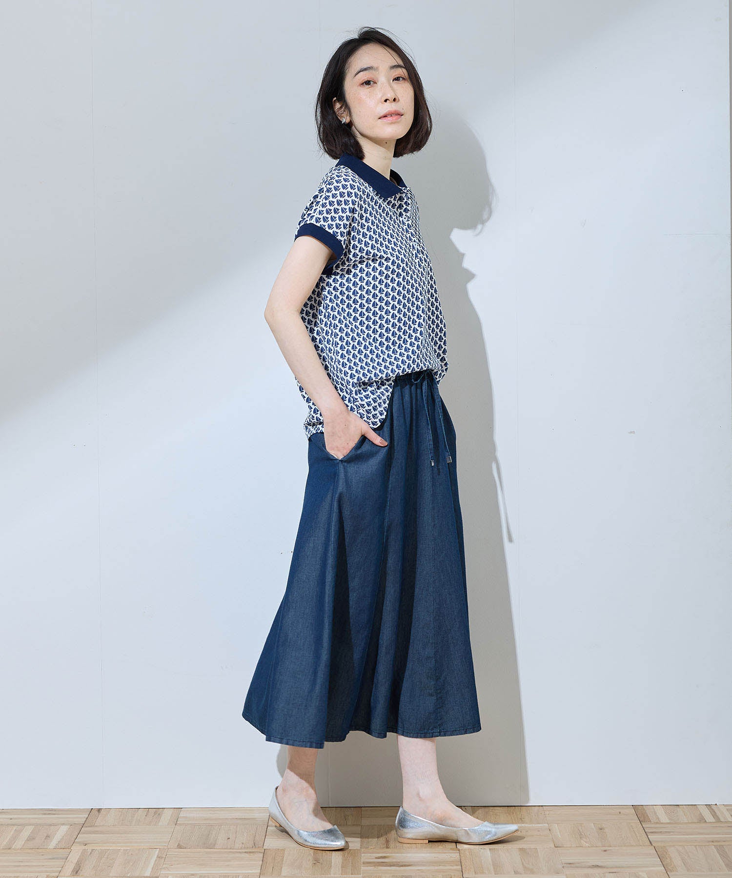 デコイ DECOY 【ひやさら】【UVカット】カノコポロTシャツ （ブルー） ブルー