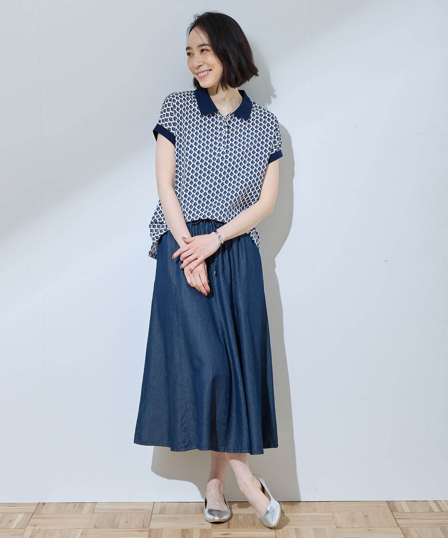 デコイ DECOY 【ひやさら】【UVカット】カノコポロTシャツ （ブルー） ブルー