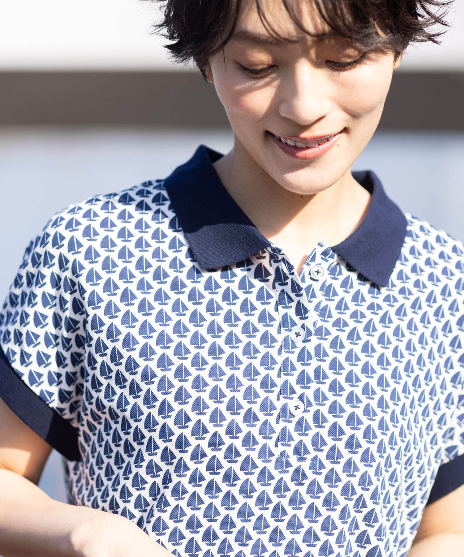 デコイ DECOY 【ひやさら】【UVカット】カノコポロTシャツ （ブルー） ブルー