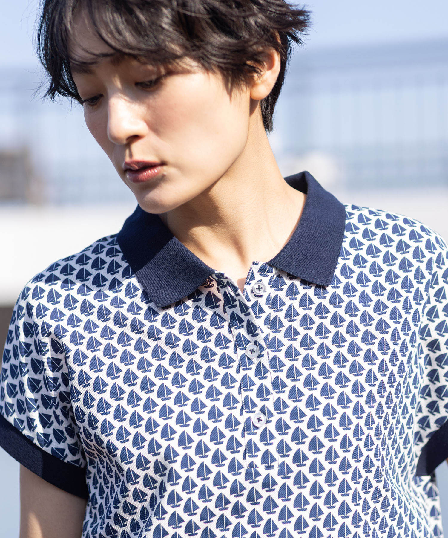 デコイ DECOY 【ひやさら】【UVカット】カノコポロTシャツ （ブルー） ブルー