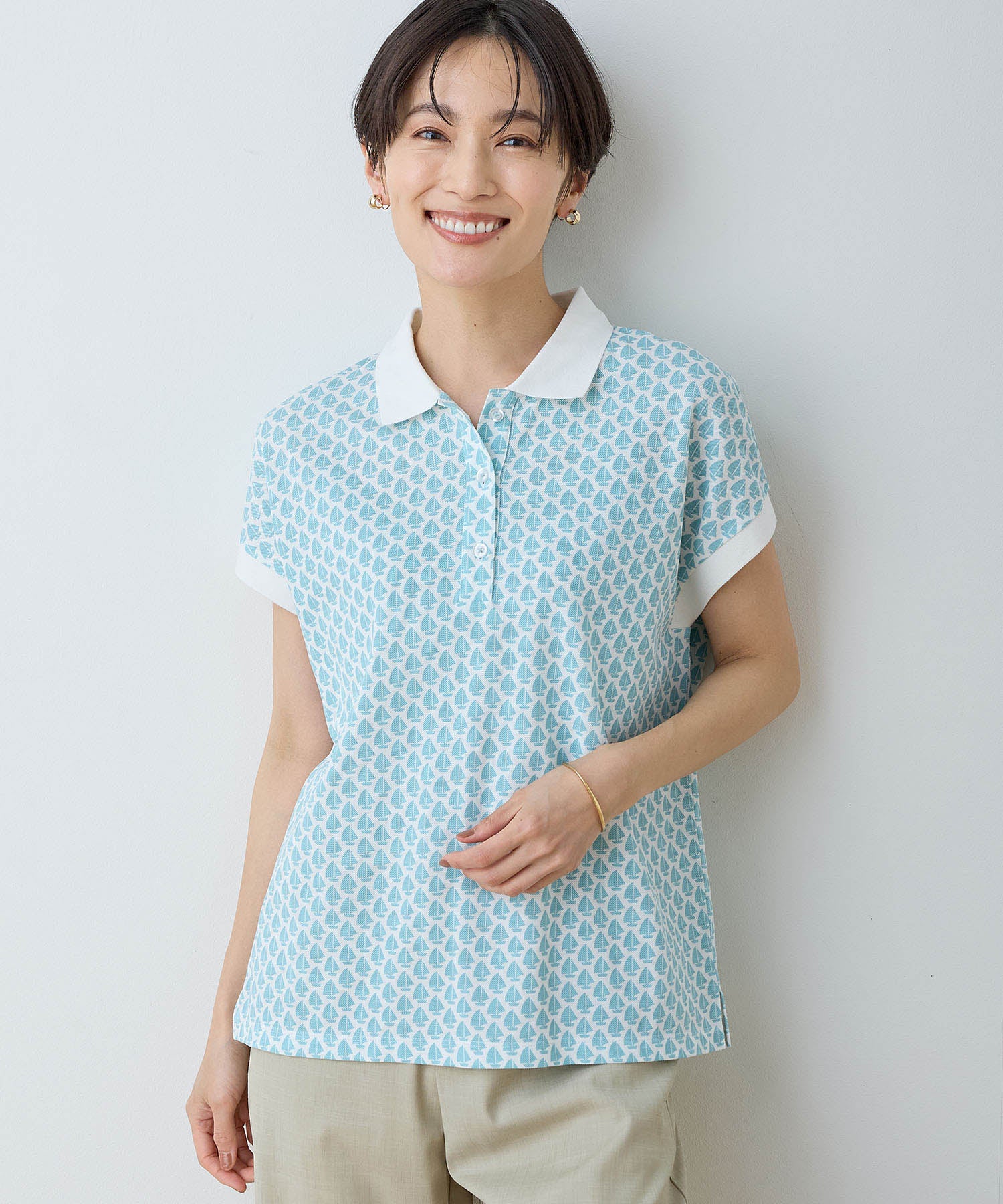 デコイ DECOY 【ひやさら】【UVカット】カノコポロTシャツ （サックス） サックス
