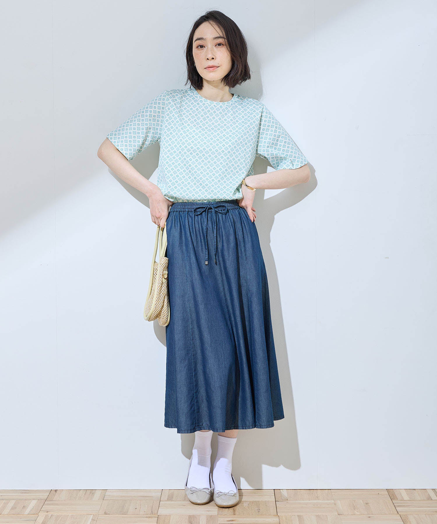 デコイ DECOY 【ひやさら】【UVカット】総プリントTシャツ （ネイビー） ネイビー